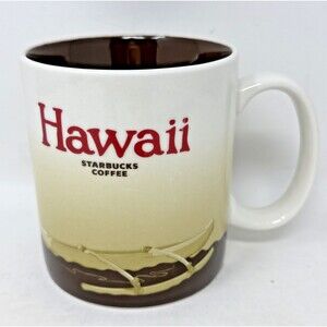 Starbucks Hawaii Global Icon Collector Series Coffee Mug 16 Oz Brown 2011